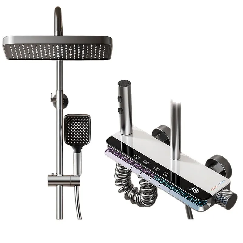 

Thermostatic shower shower set, digital display all copper, household, pressurized