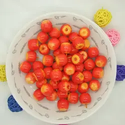 50pcs Mini Artificial Foam Fruit 2cm Fake Apples Food Model Fake Fruits Funny Fruit Model Home Garden Decor Photography Props