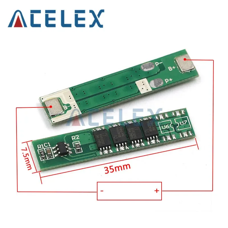 1S 7.5A 10A 15A 3.7V Li-ion 3 4 6MOS BMS PCM Battery Protection Board PCM for 18650 Lithium Lion Battery