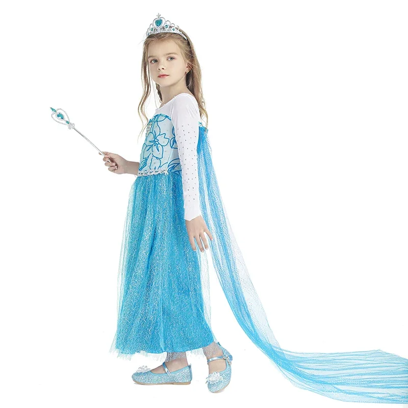 Robes de princesse Elsa pour filles, robes pour adolescents, vêtements pour enfants, olympiques de cosplay Anna Elsa Party, reine des neiges