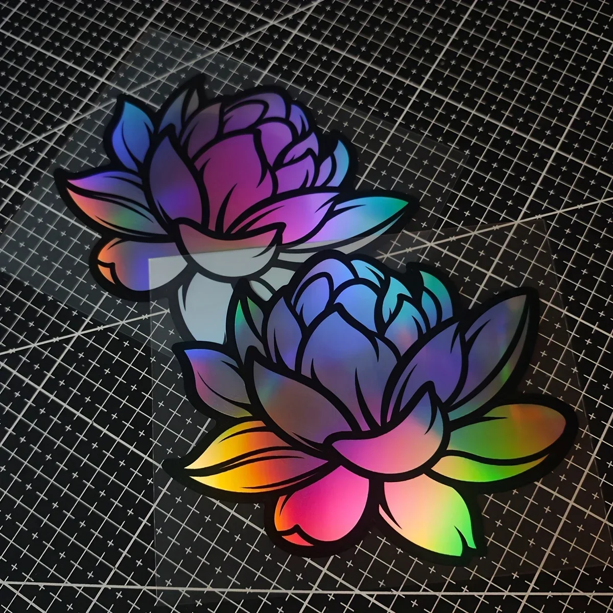 

Голографическая наклейка с цветком лотоса, 1 шт., наклейка с цветочным дизайном для автомобиля, мотоцикла, аксессуар для внешней настройки