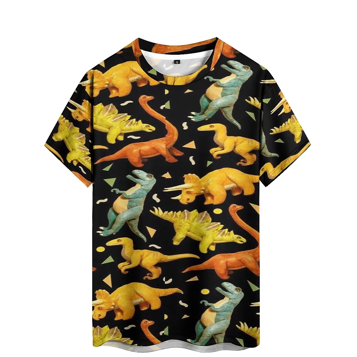 

Men's 3D Printed Short Sleeve T-Shirt - Holiday Costume Vibrant Color Design, Crew Neck