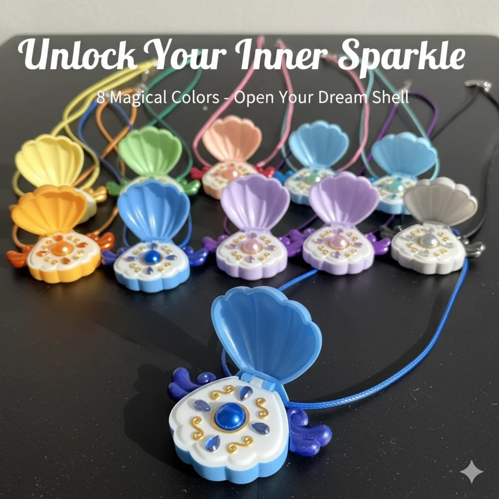 Mermaid Melody Pichi Pitch Shell Necklace Anime Cosplay Pendant Princess Pearl Magic Locket Choker Cartoon Jewelry Gift For Fans