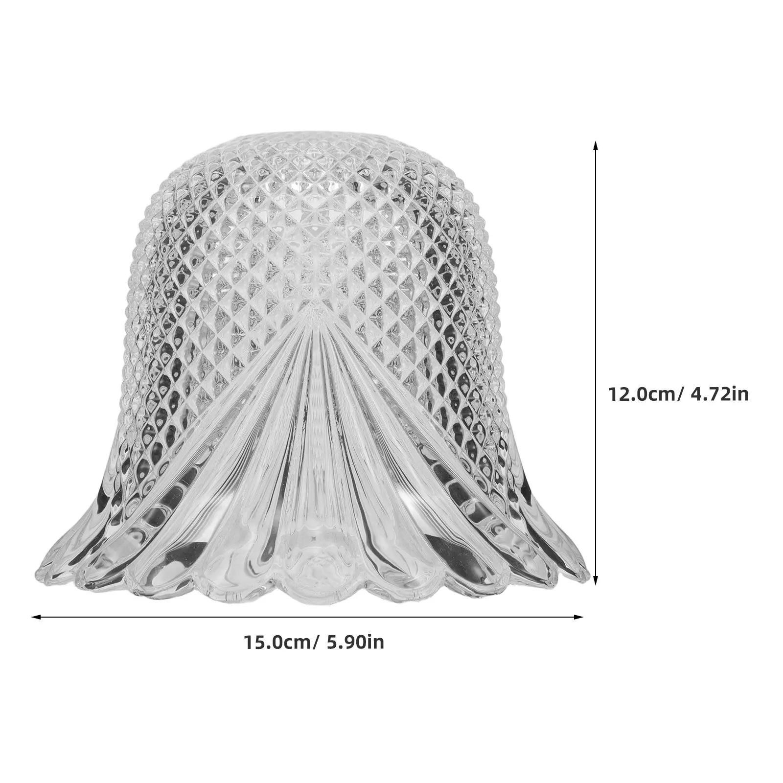 Vintage Flower Shaped Glass Pendant Lampshade Replacement for E14 Ceiling Lights Uniform Light Diffusion Retro Dining Room