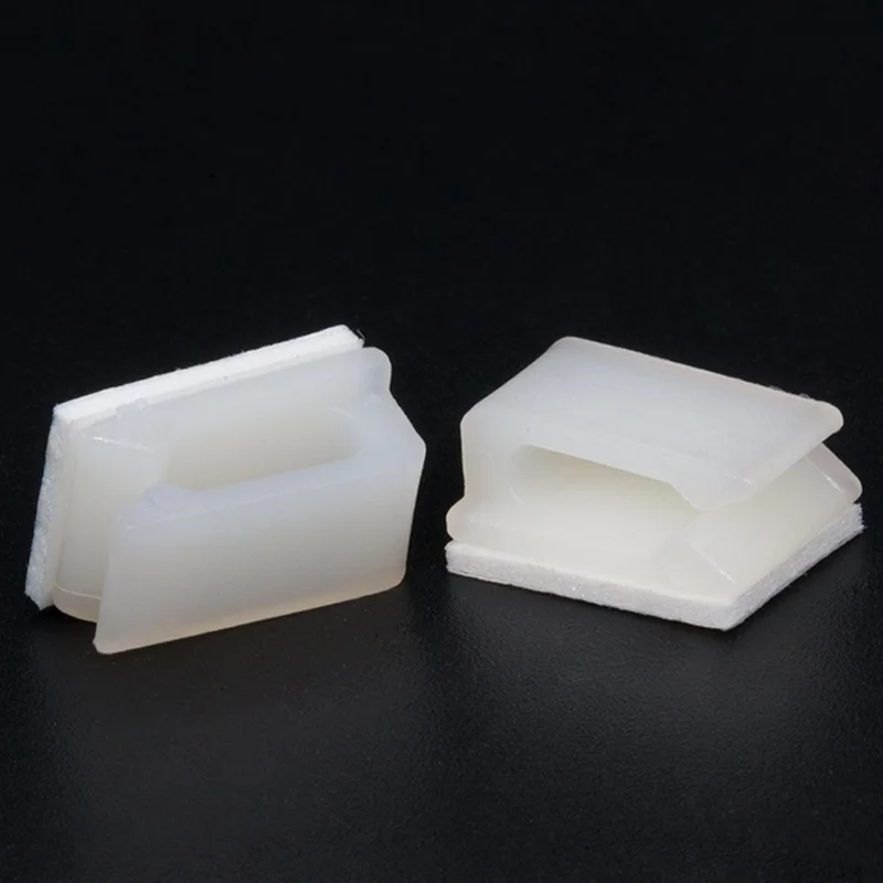 FC-1/2 أسود أبيض مقاطع كابلات ذاتية اللصق قطرة حامل السلك مدير الحبل سيارة ثابتة المشبك سلك كليب الملحقات #3