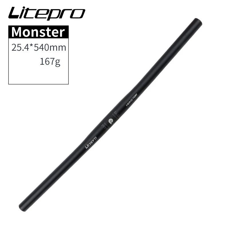 Litepro Monster-rower składany, poziomy, 25.4x540/580mm, ultralekka kierownica ze stopu Aluminium, części rowerowe