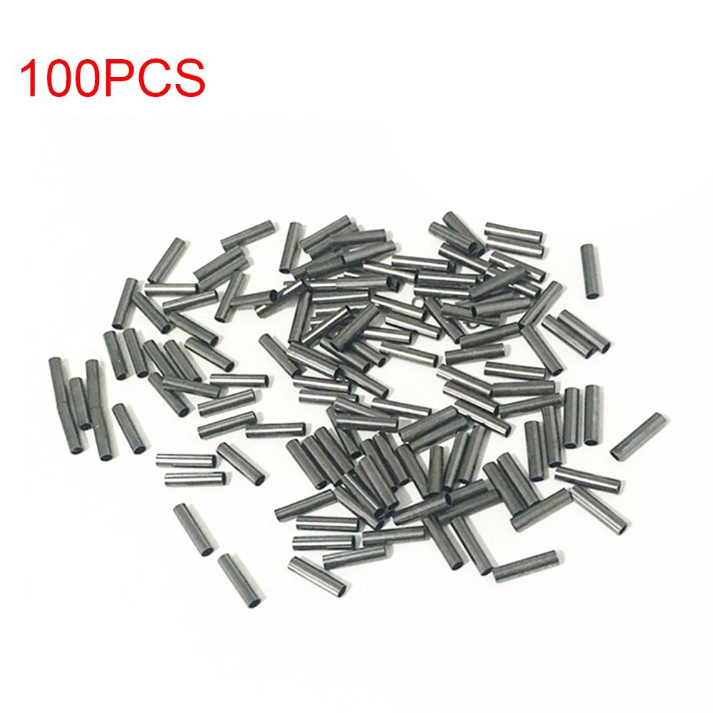 100Pcs Angeln Draht Rohr Runde Kupfer Angelschnur Aluminium Crimp Hülse Kupfer Rohr 1,0-2,8mm Meer Linie rohr Angeln Zubehör