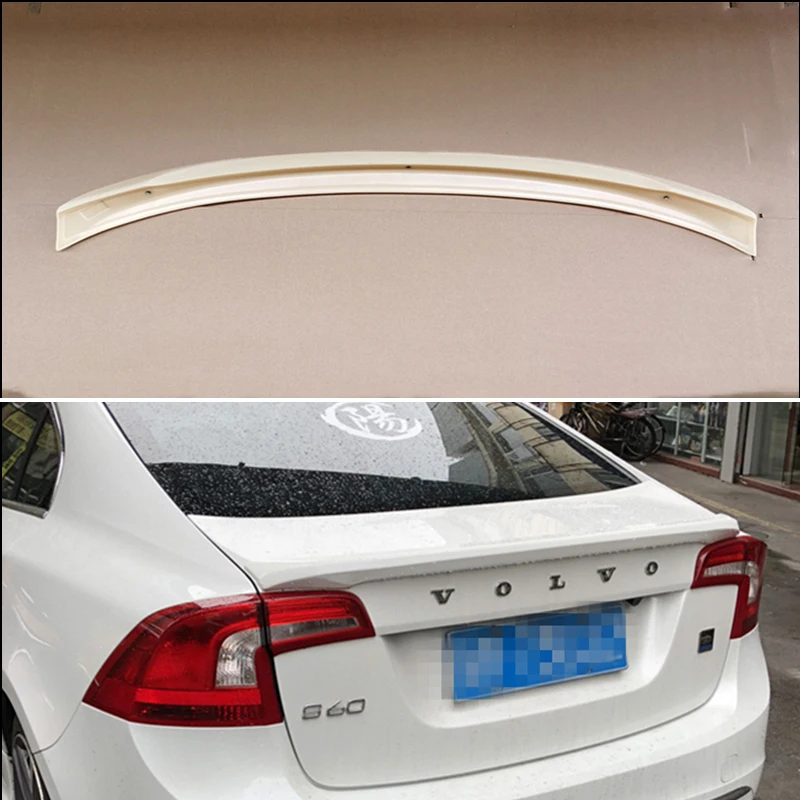 For Volvo S60 2011--2019 Year Spoiler Factory Style Rear Wing Body Kit Accessories ABS Plastic