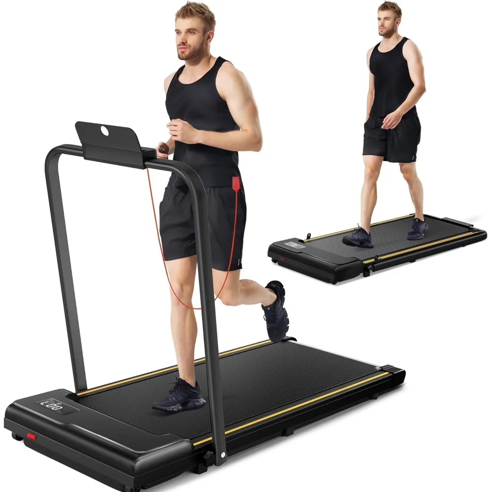 Foldable Treadmills for Home Office, Treadmill for Walking Jogging Running, Portable Lightweight Walking Treadmills with Wheel