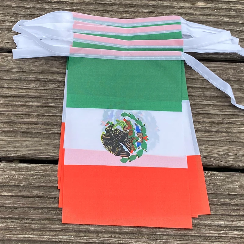 xvggdg   20pcs/set   Mexico  bunting flags  Mexico Pennant String Banner Buntings Festival Party Holiday