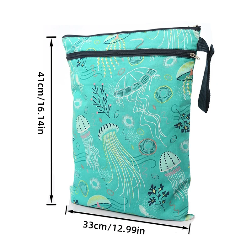 Waterproof Storage Bag With Double Zipper Reusable Travel Diaper Bag  Beach Diapers Dirty Activewear Wet Swimsuit Toys Organizer