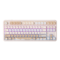 YUNZII B87 Butter QMK/VIA Gaming Keyboard, Wireless Custom Gasket Mechanical Keyboard with Cute Keycap, Wrist Rest for Win/Mac
