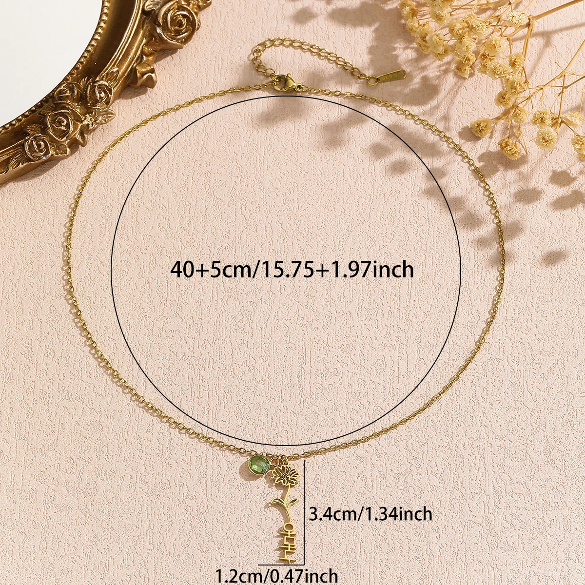 Personalized Flower Name Necklace Made Of Stainless Steel High-end Collarbone Chain Light Luxury Accessory  Infinite Symbol