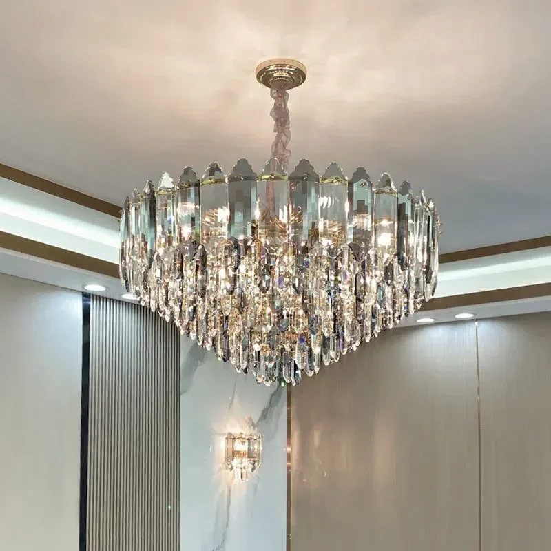 Luxury Crystal Chandelier Atmosphere Living Room Light Post Modern Bedroom Kitchen Light Dining Room Pendant Lightsart Luxury