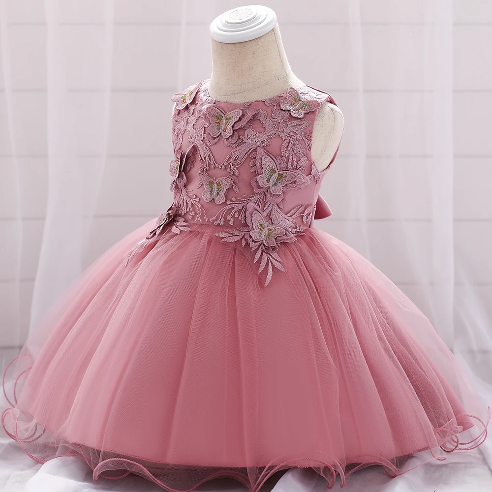 Baby Girl Dress for Birthday Party Flower Butterfly  Luxury Dress for Kids Holiday Ceremony Costume Children Princess Vestidos