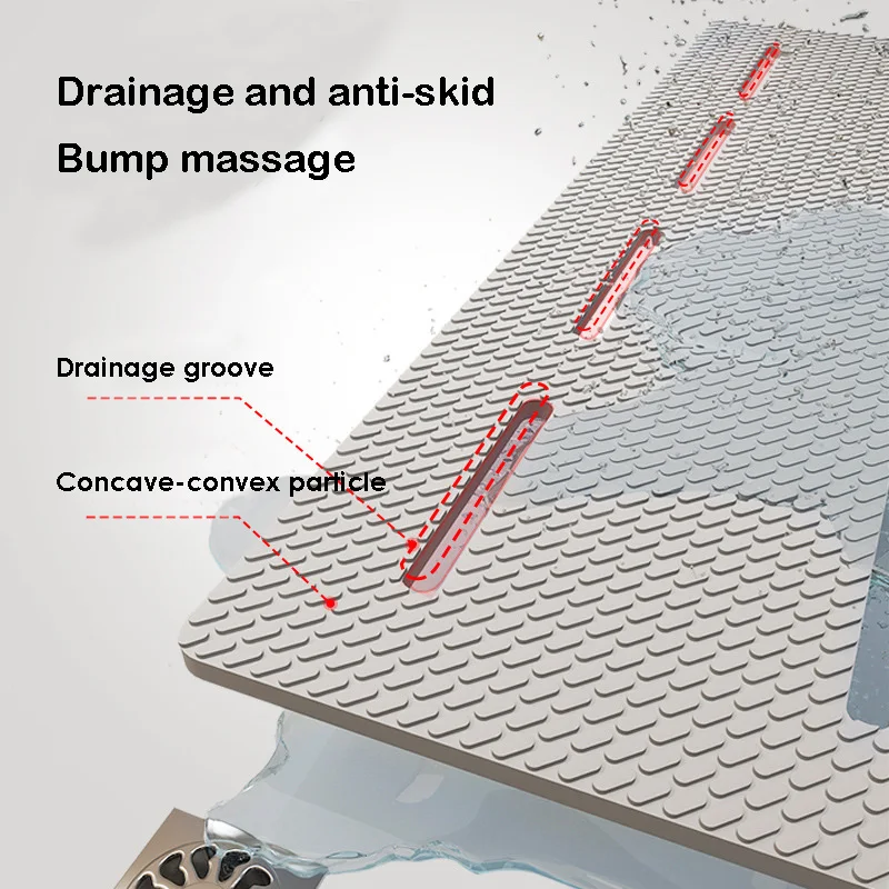 미끄럼 방지 목욕 매트 560, 미끄럼 방지 범프, 초흡수성 세척 가능 매트, 욕실 바닥 샤워 룸, 무독성 BPA 라텍스