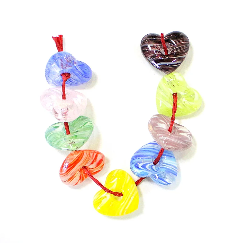 

2pcs Hollow Heart Shape Glass Beads Cute Mini Love Charms Pendant DIY Craft Supplies Perfect Creative Gifts for Handmade Lovers