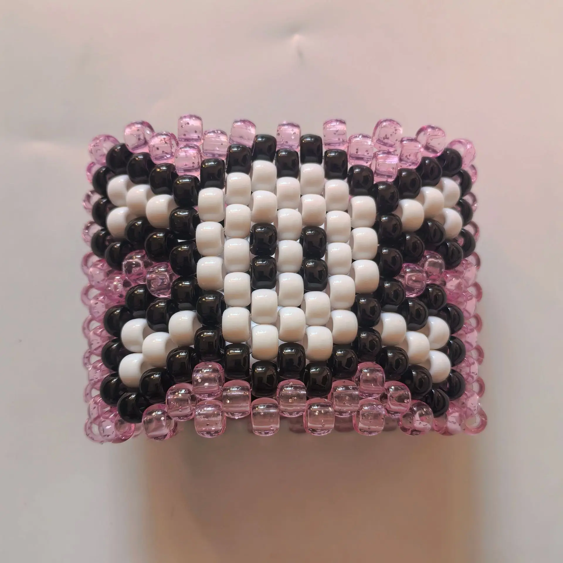 Y2K Wide Beaded Cuff Bracelet For Women Handmade Acrylic Seed Bead Woven Bracelet Colorful Stackable Party Fashion Hand Jewelry