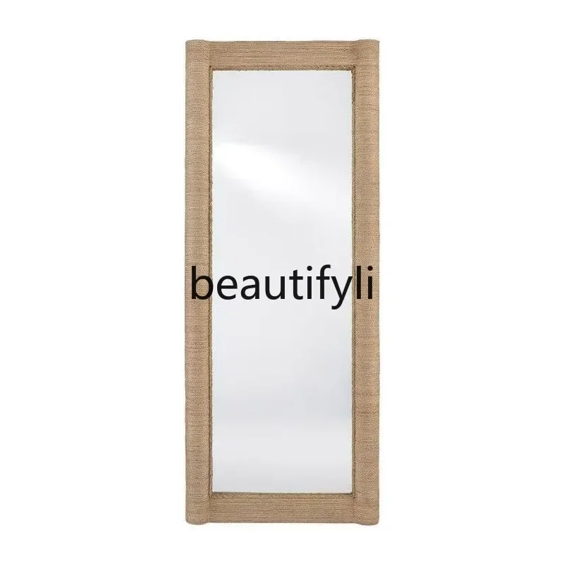 

E182 French modern full-length mirror, ancient solid wood full-length mirror in bedroom and living room, decorative mirror