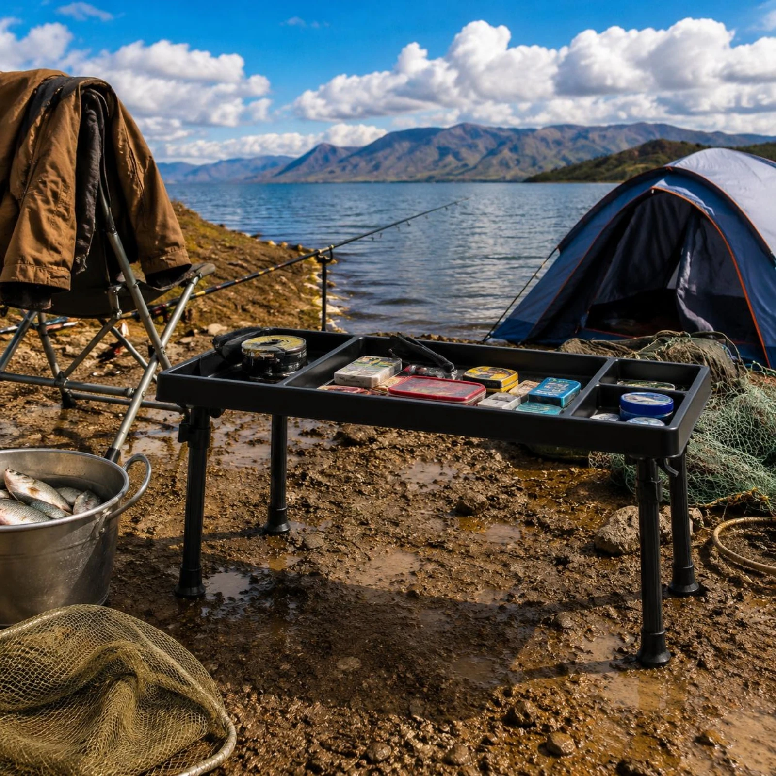 Mesa de Pesca con Bandeja y Pa - Furniture Hardware Feet reseña y precio