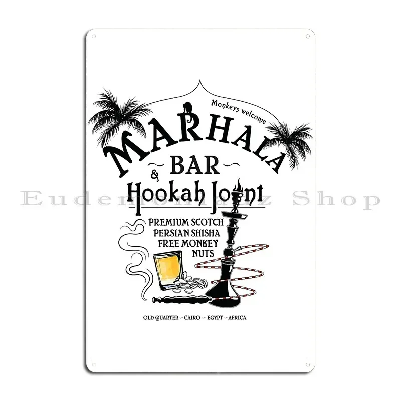 

Металлическая табличка-постер Marhala Bar And Hookah Joint Egyptian Edition для клуба, бара, гаража, персонализированная, в стиле винтаж