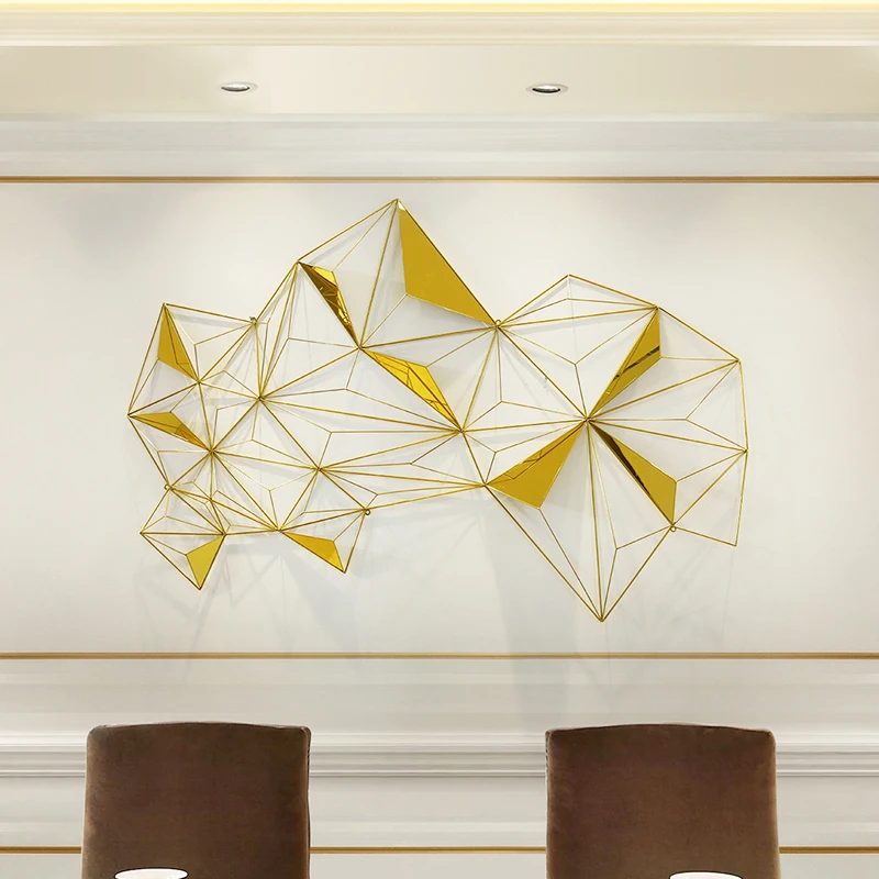 %jj.Dali Leave Shape Golden Luxury Metal Art Wall Decoration Home Decor for Hotel, Sales Center*r