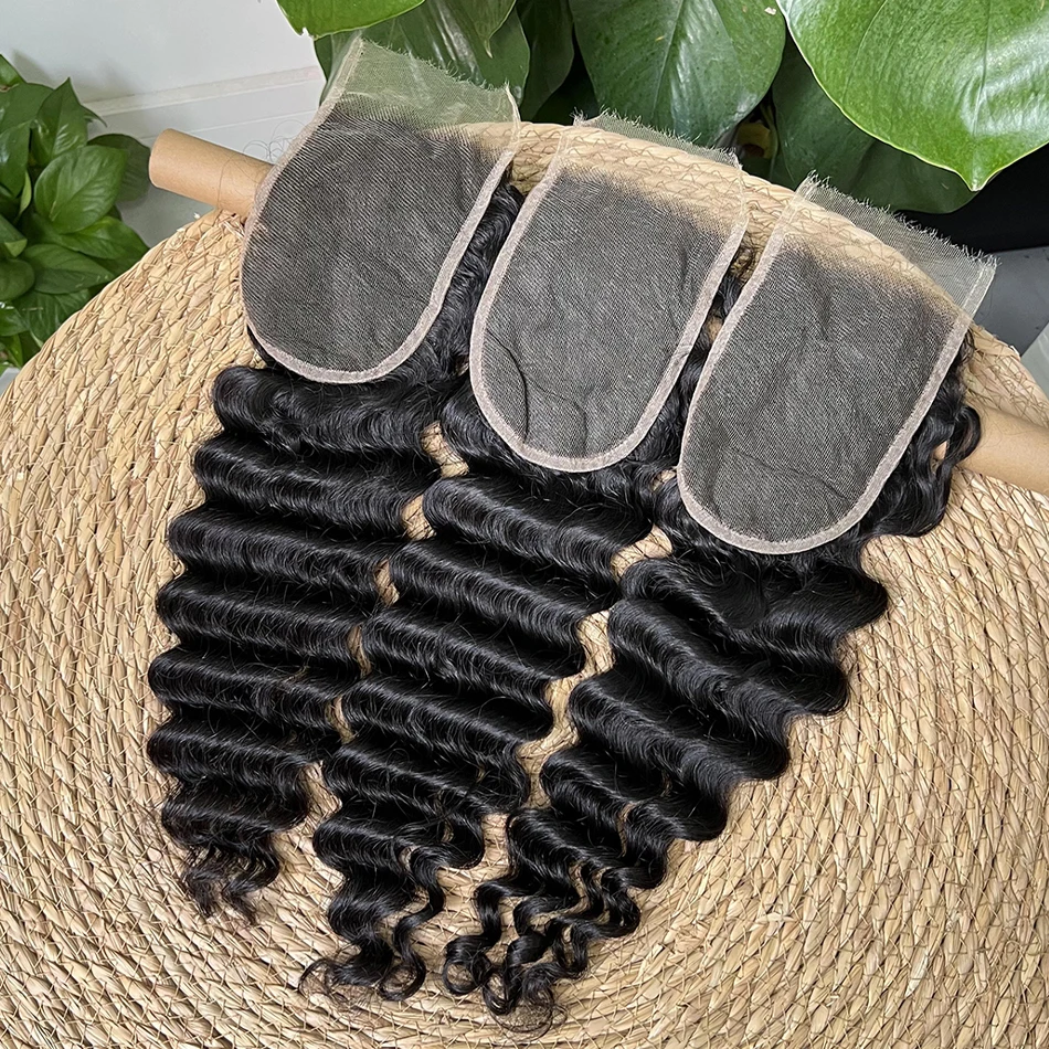 

4x6 HD кружевная застежка глубокая волна человеческие волосы предварительно выщипанные отбеленные узлы невидимое кружево # 1B Натуральный цвет 100% необработанные человеческие волосы