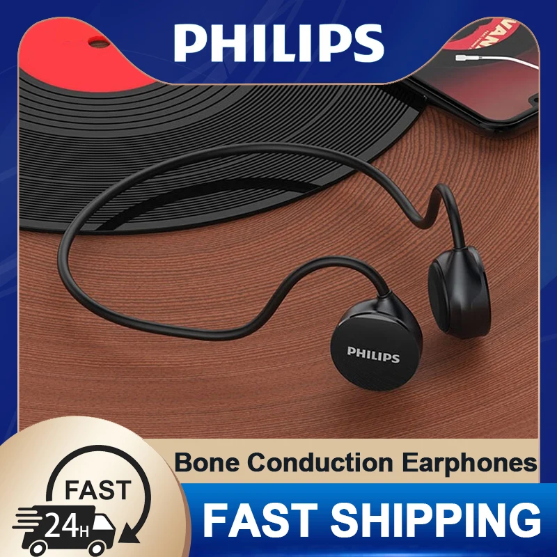 

Оригинальные Наушники Philips TAA1609 с костной проводимостью, беспроводные Спортивные наушники Bluetooth 5,3, гарнитура с HD микрофоном и шумоподавлением для звонков