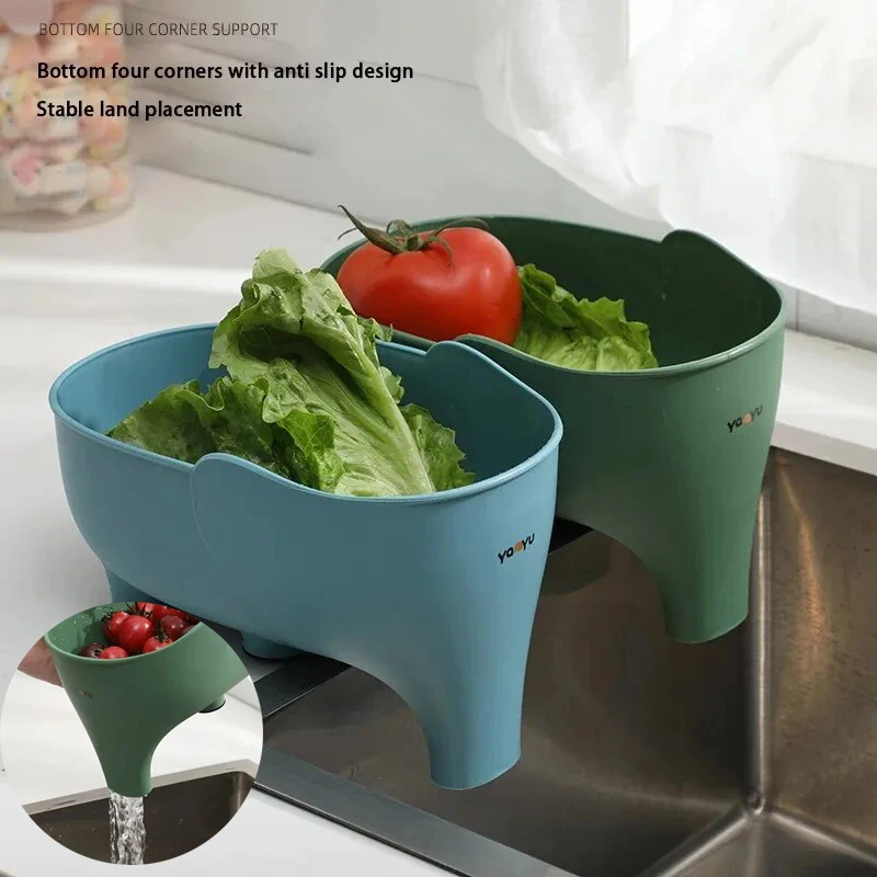 

Kitchen Storage Kitchen Drain Basket Multi-purpose Basket Household Fruit and Vegetable Basket Food Strainer