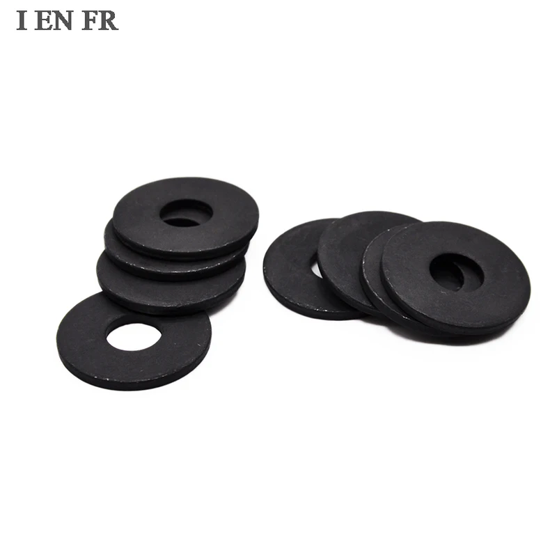 1/50Pcs M3 M4 M5 M6 M8 M10 M12 M14 GB96 Non-standard Black Carbon Steel Large Size Oversize Big Wider Flat Washer Plain Gasket
