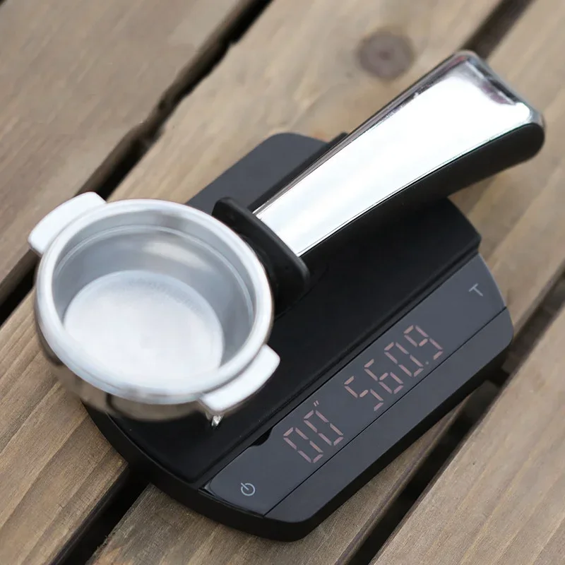 In stock Felicita Arc Incline USB Charge Simple Modern Design Elliptic Black Portable Smart Digital Drip Coffee Electronic Scale view 4