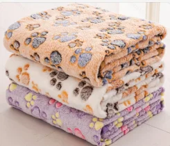 

1 Pack 3 Dog Blankets for Small Dogs, Soft Fluffy Paw Print Pattern Puppy Kitten Blanket Doggy Mat for Dog Kitten Doggy