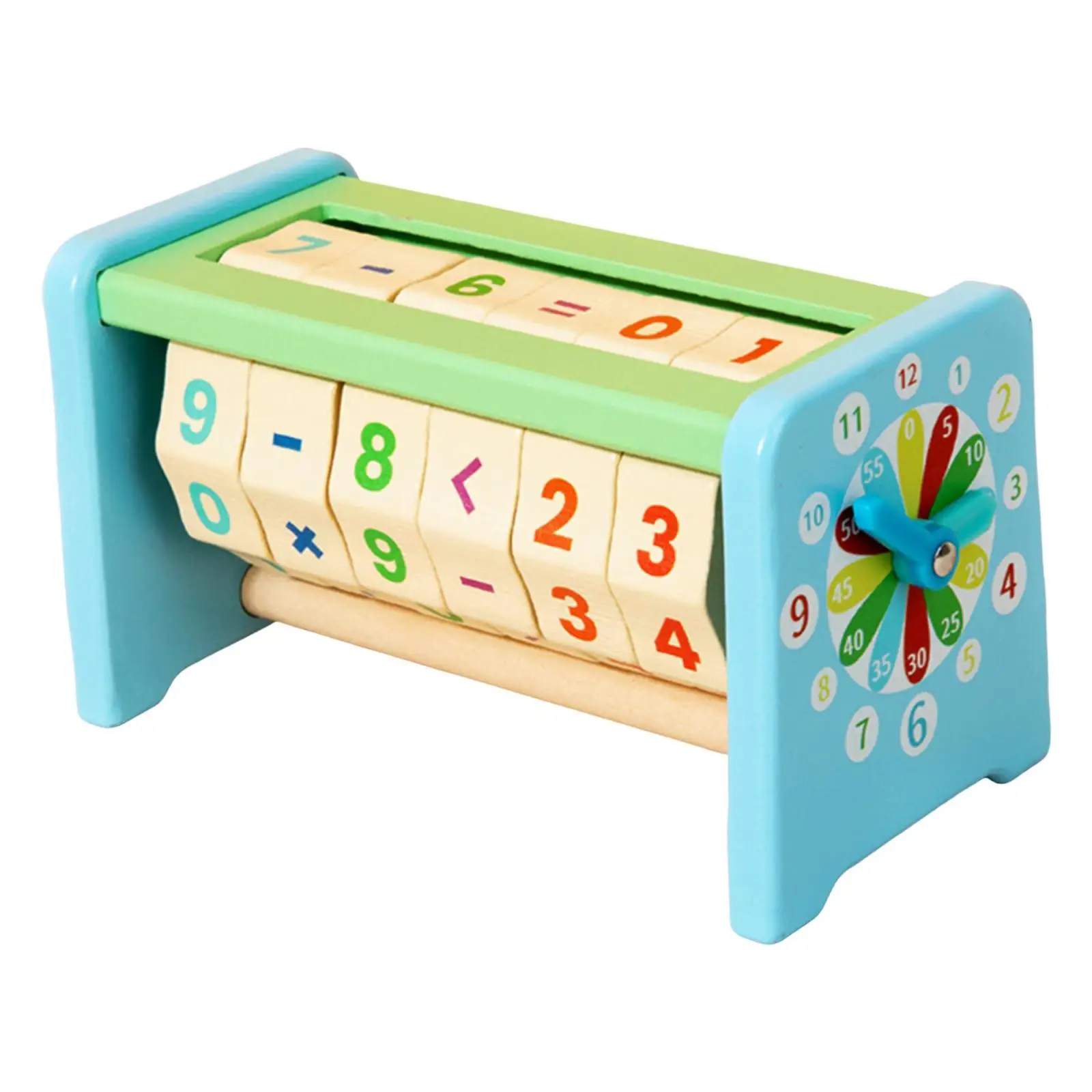 Brinquedo educacional de matemática de madeira manipuladores de matemática rotativa cubos de números de madeira calculadora de educação precoce para presente dia das crianças casa