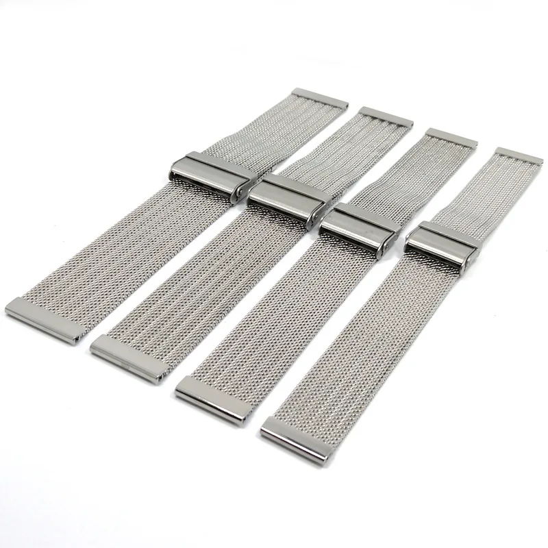 Сетчатый ремешок для часов «Миланская петля», браслет из нержавеющей стали для Samsung Galaxy, Huawei GT, DW, 18 мм 20 мм 22 мм 24 мм