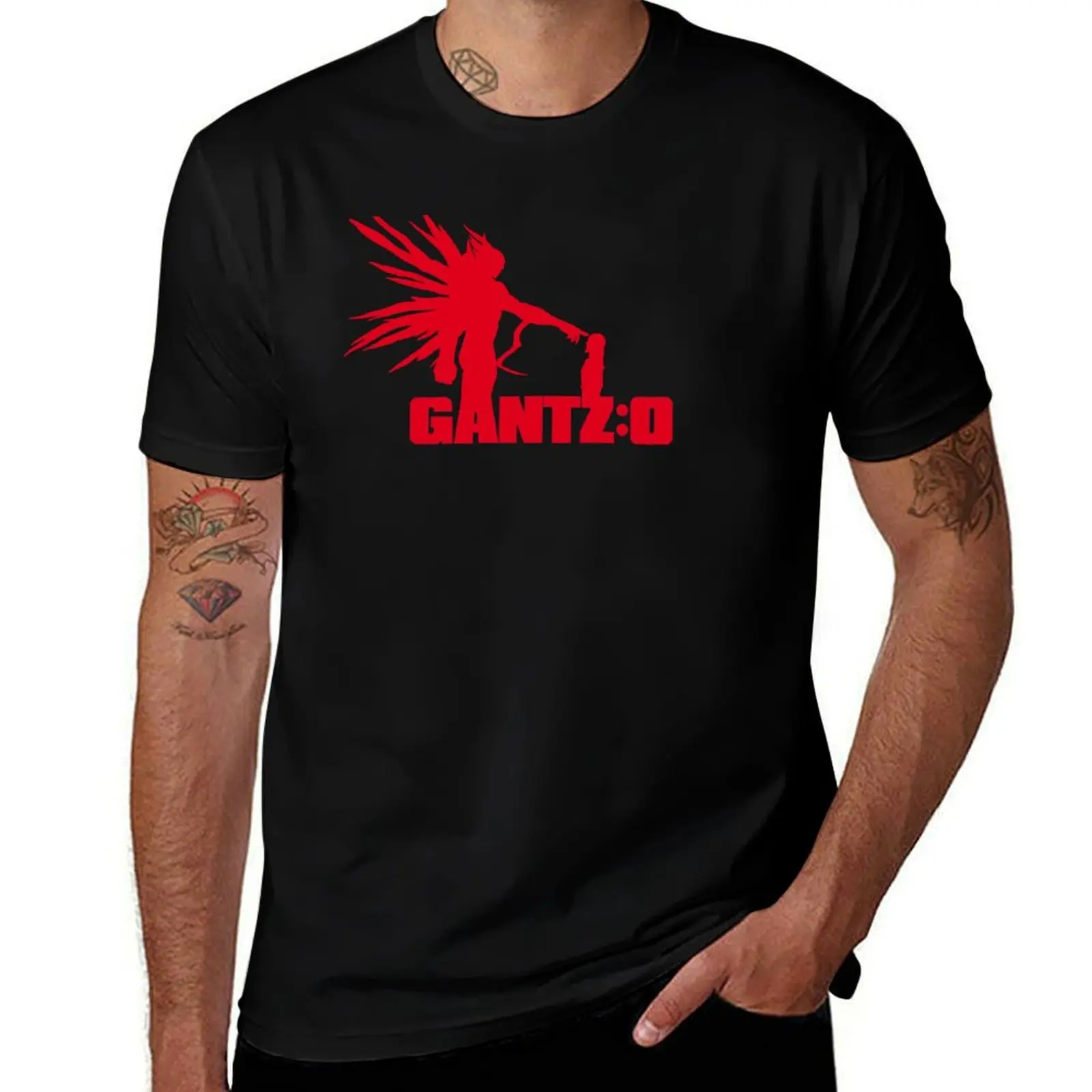

GANTZ: O- Nurarihyon and Kato (Red Ver.) T-Shirt Holiday Casual Short Sleeve Top