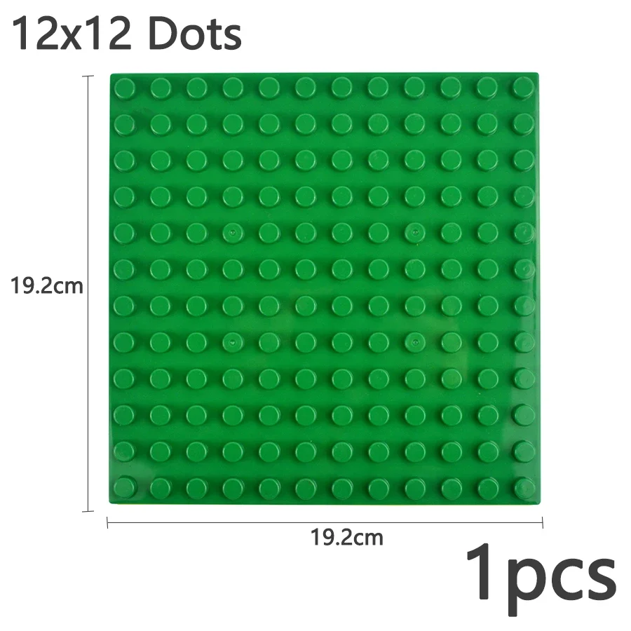 12x12 Dots Big Size Colorful BasePlate Building Blocks Classic City Straight Curve Road Street Base Plate Assembly Large Bricks