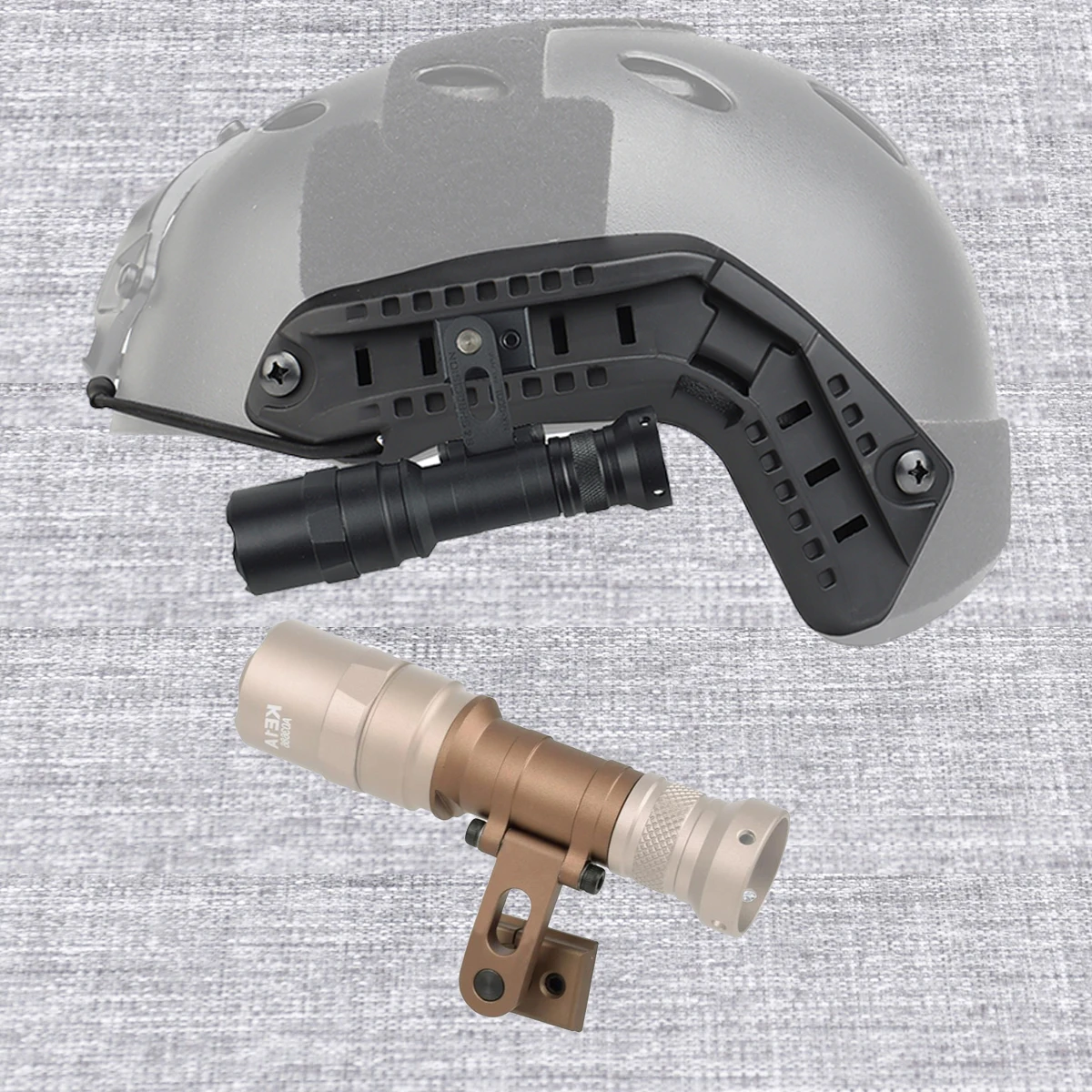 Tactische Mich2000 Helm Zijgeleiderail Arc Helm Mount Fit Voor Wapen Zaklamp Trefzeker M300 M300b M300c M 300V Serie