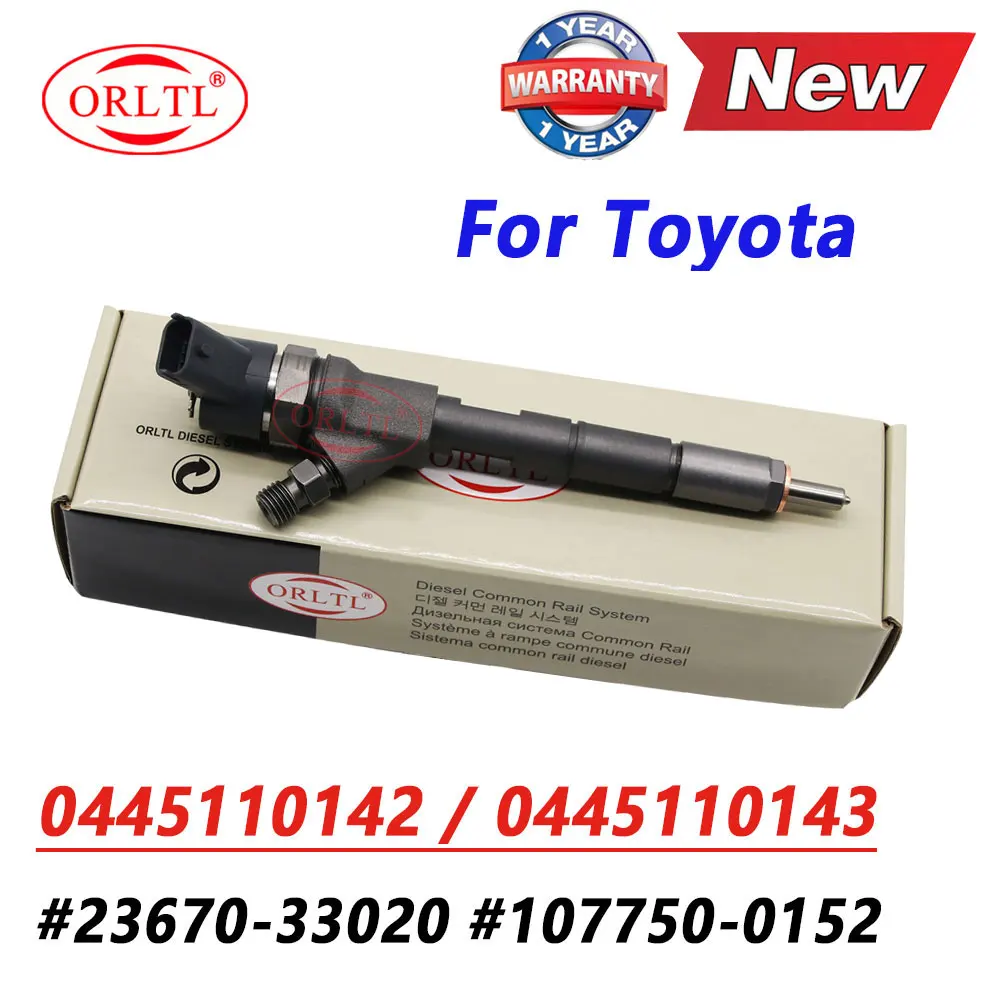 

0445110143 0445110142 New Common Rail Injector 0 445 110 142 Diesel Nozzle 0 445 110 143 for Toyota 23670-33020 107750-0152