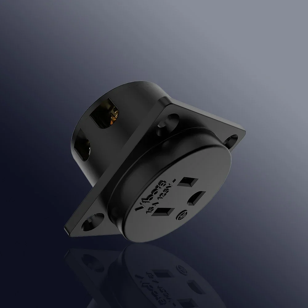 Hi-End Viborg VM04/G/R US NEMA Socket Pure Copper Gold/Rhodium Plated 15A 125V US Receptacle Outlet for High-End Electronics