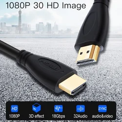 0.3M 1M 1.5M 2M 3M 5M Gold-Plated Compatible Cable 1.4 1080p 3D Video Cable for HDTV Splitter Switch