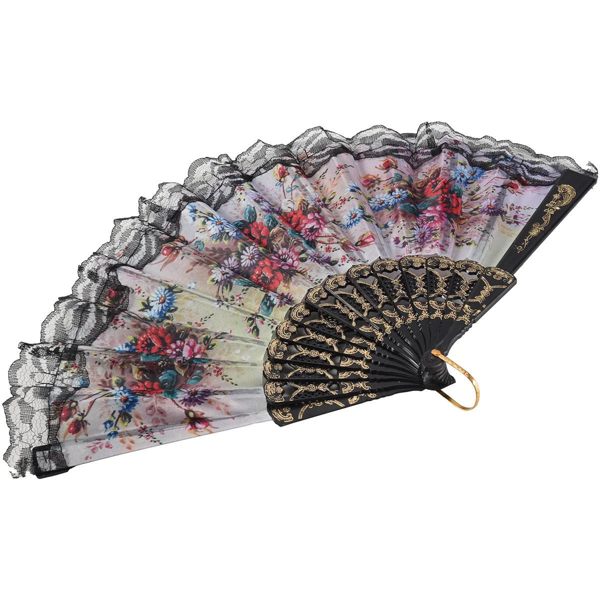 Spanish style Hand Fan Decorative Design