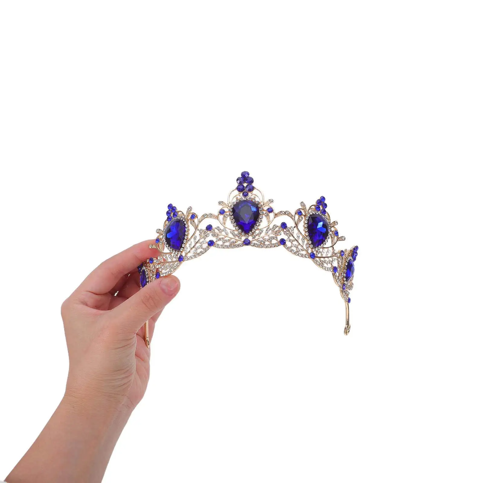 1 Piece Vintage Crown Hair Accessory for Women Wedding Bridal Party Prom Evening Dress Decor Romantic Elegant Headpiece Jewelry