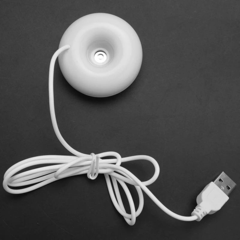 Увлажнитель воздуха с белым пончиком, usb, настольный мини-увлажнитель, портативный креативный очиститель воздуха, белый