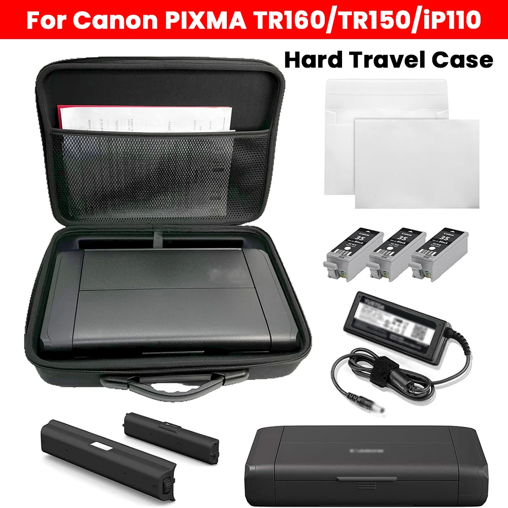 For Canon PIXMA TR160/TR150/iP110 Hard Travel Case Anti-Scratch Printer Protective Bag Small Printer Protect Box Gift for Friend
