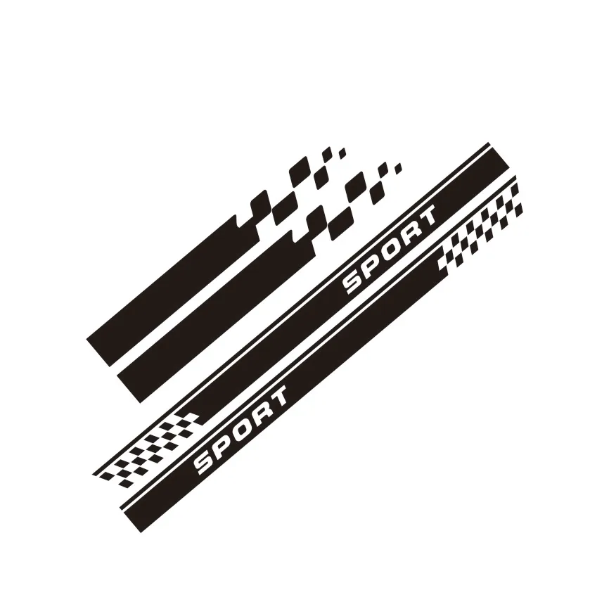 

4 шт. Nissan Juke Nismo Sport Stripes — комплект наклеек на боковую юбку и капот для F15/F16 | Стиль в гоночном стиле, простое обновление