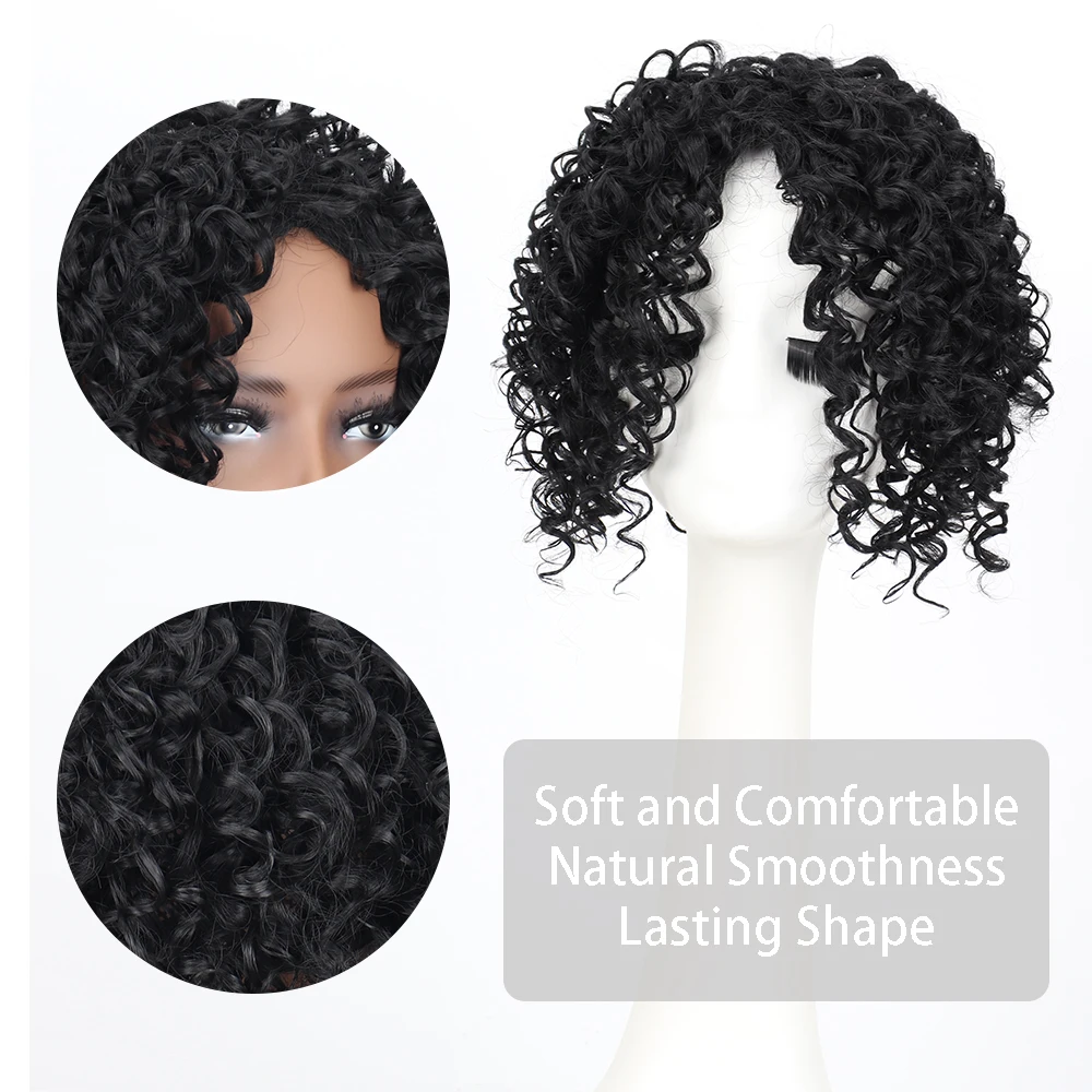 Synthetic Short Afro Kinky Curly Hair Toppers Hair Pieces Wigs for Black Women With Thinning Hair Topper Increase Hair Volume