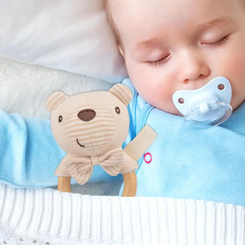 Pluszowa Grzechotka dla Niemowląt Śliczna Zabawka Wstrząsająca w Kształcie Zwierzątka Pluszowa Chwytak Wstrząsający dla Dzieci Chłopców Dziewcząt Słoń Niedźwiedź Królik Lew Kształt Zabawki do Chwytania