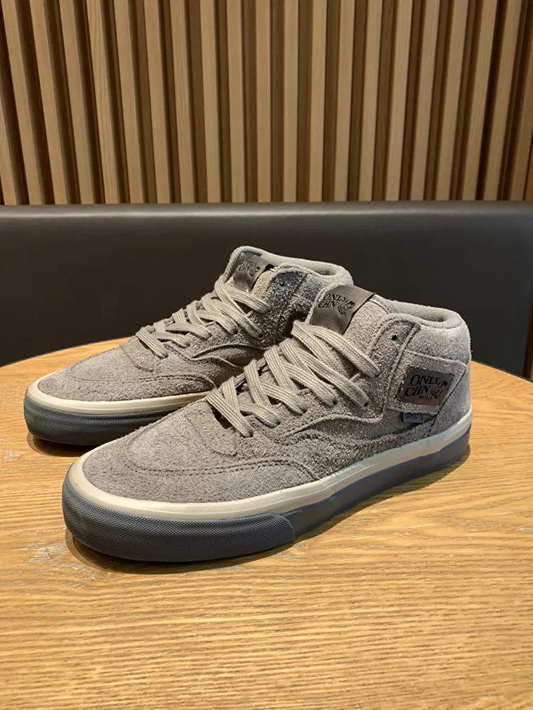 

Wtaps Collaborative Brown Full Suede Mid-Top Men's Skate oes Versatile Retro Japanese Sle Youth Trend Breathable Flat Heel