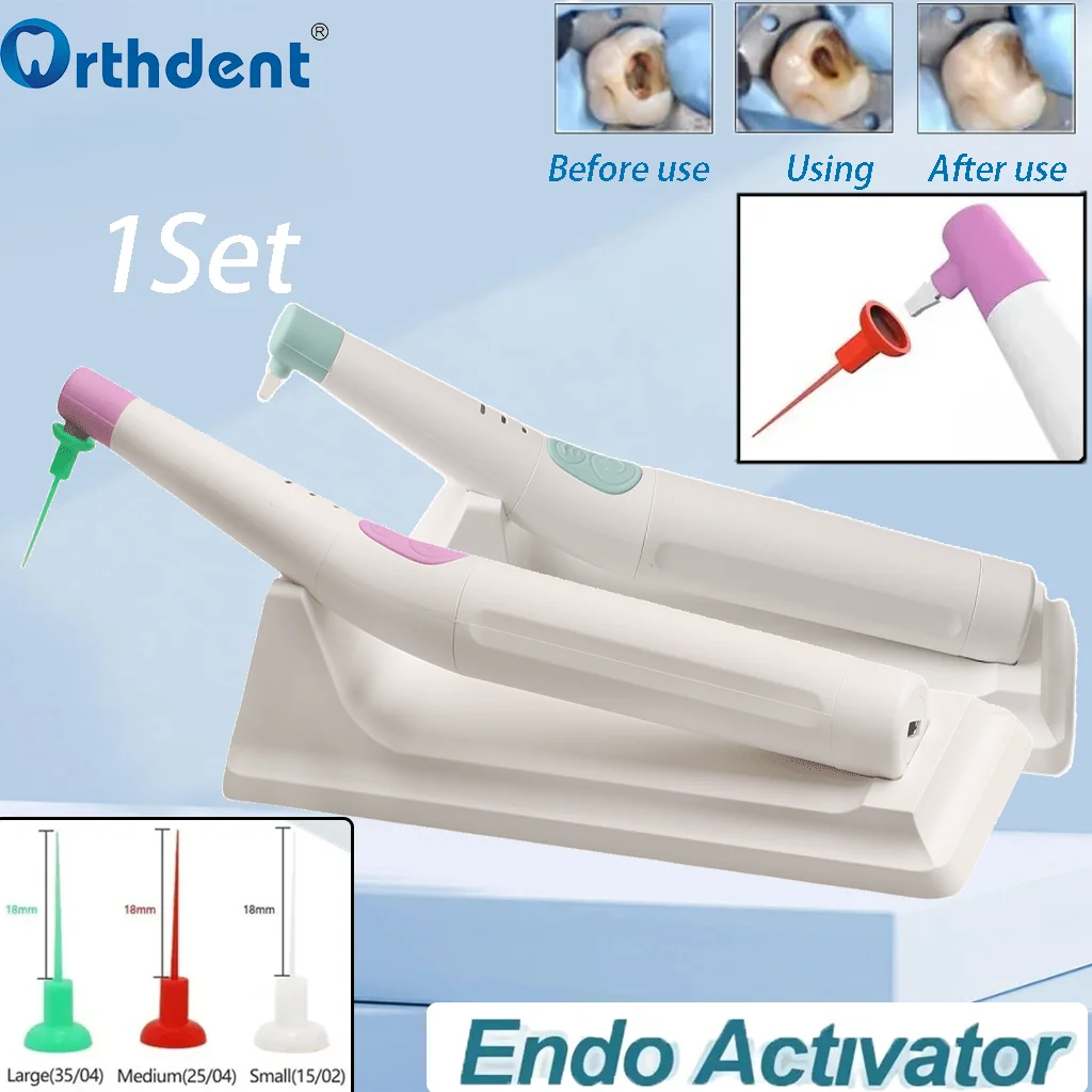 

Dental Endo Activator Cleaning Sonic Irrigator Tips With LED Light For Root Canal 3 Speed Dentistry Instrument Odontologia 1Set