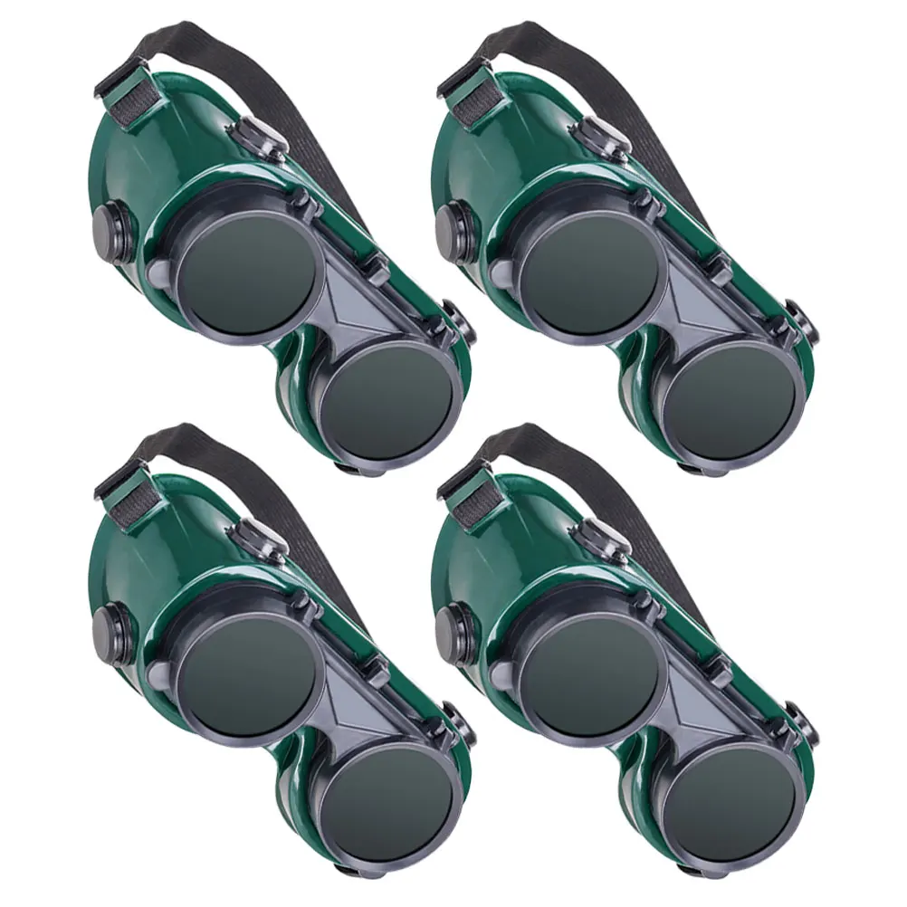 

4Pcs Welding Goggles Durable Flip-Up Safety Glasses Adjustable Eye Protection for Industrial Welding Welder Goggle